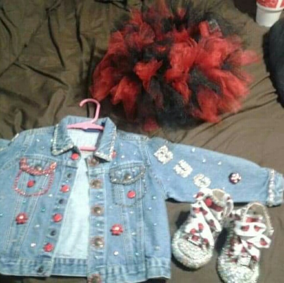 Toddler girls ladybugs outfit - Picture 2 of 8